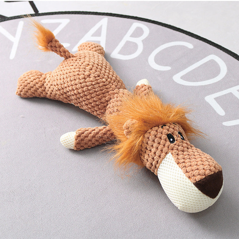 Plush Cartoon Squeaky Dog Toy – Cute Chew Toy for Small Dogs & Puppies | Soft Teeth-Cleaning Pet Toy