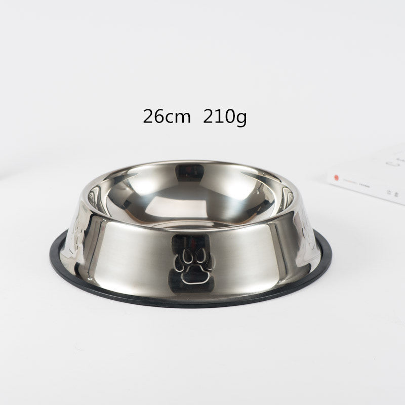 Stainless Steel Dog Bowl - Paw Prints