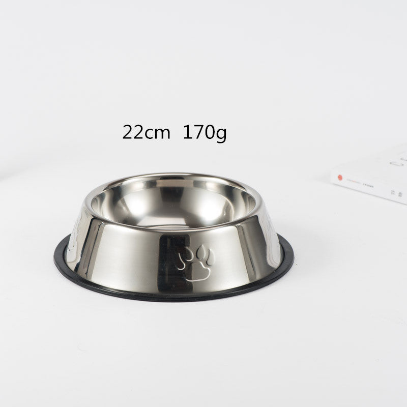 Stainless Steel Dog Bowl - Paw Prints