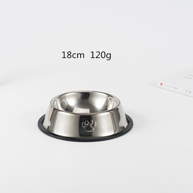 Stainless Steel Dog Bowl - Paw Prints