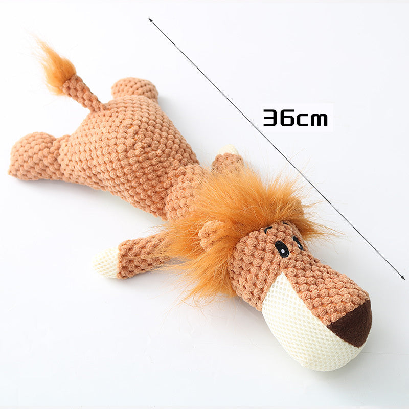 Plush Cartoon Squeaky Dog Toy – Cute Chew Toy for Small Dogs & Puppies | Soft Teeth-Cleaning Pet Toy