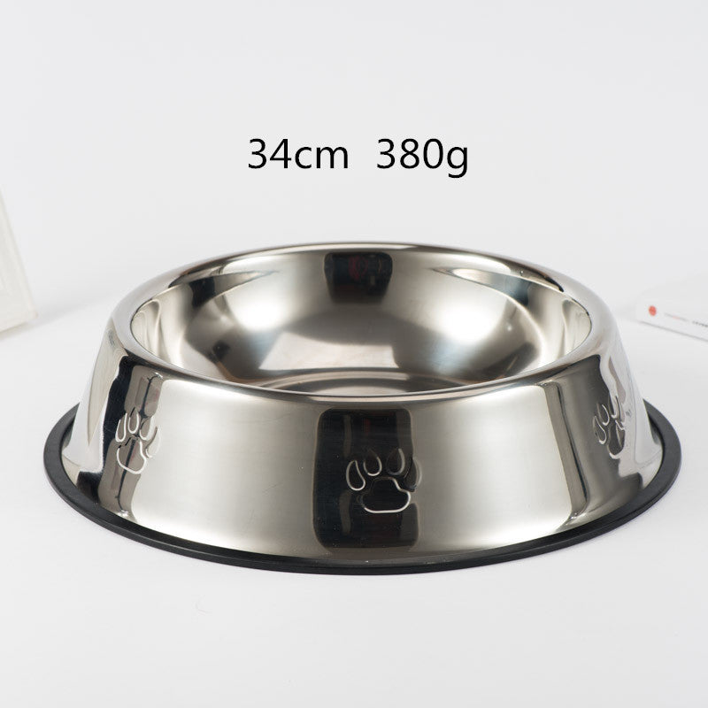 Stainless Steel Dog Bowl - Paw Prints