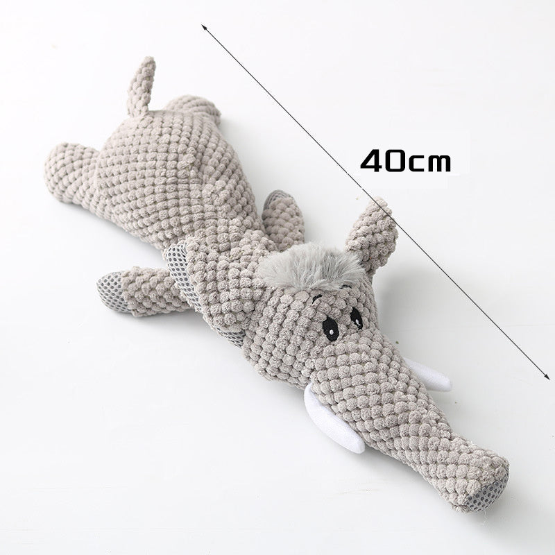 Plush Cartoon Squeaky Dog Toy – Cute Chew Toy for Small Dogs & Puppies | Soft Teeth-Cleaning Pet Toy