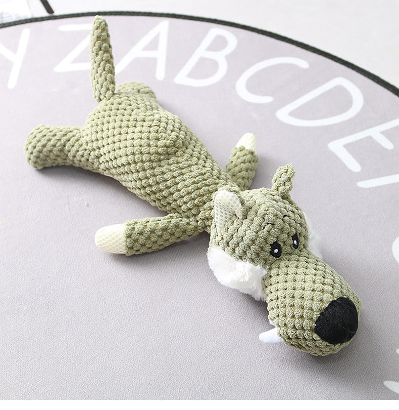 Plush Cartoon Squeaky Dog Toy – Cute Chew Toy for Small Dogs & Puppies | Soft Teeth-Cleaning Pet Toy